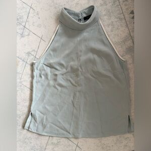 Judith and Charles Pastel Blue Silk Sleeveless Top